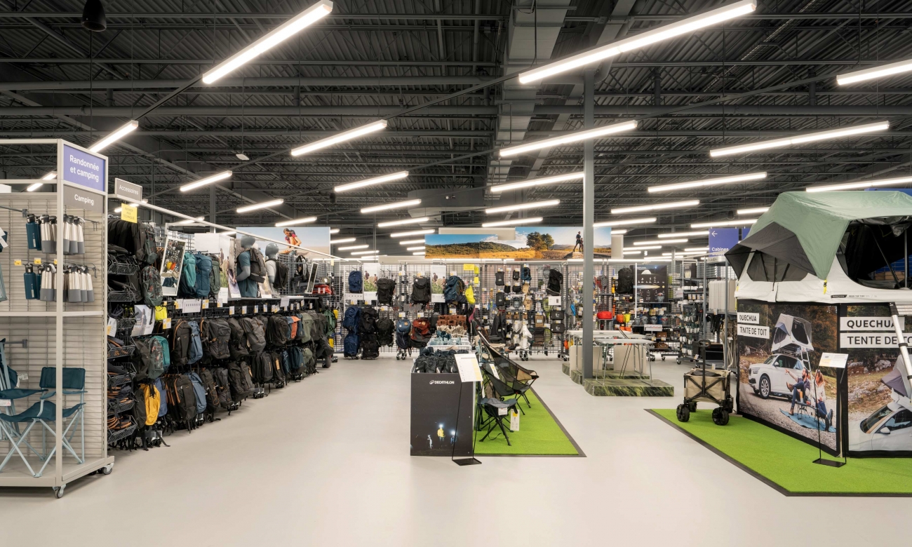 Aménagement des locaux de Décathlon Sherbrooke