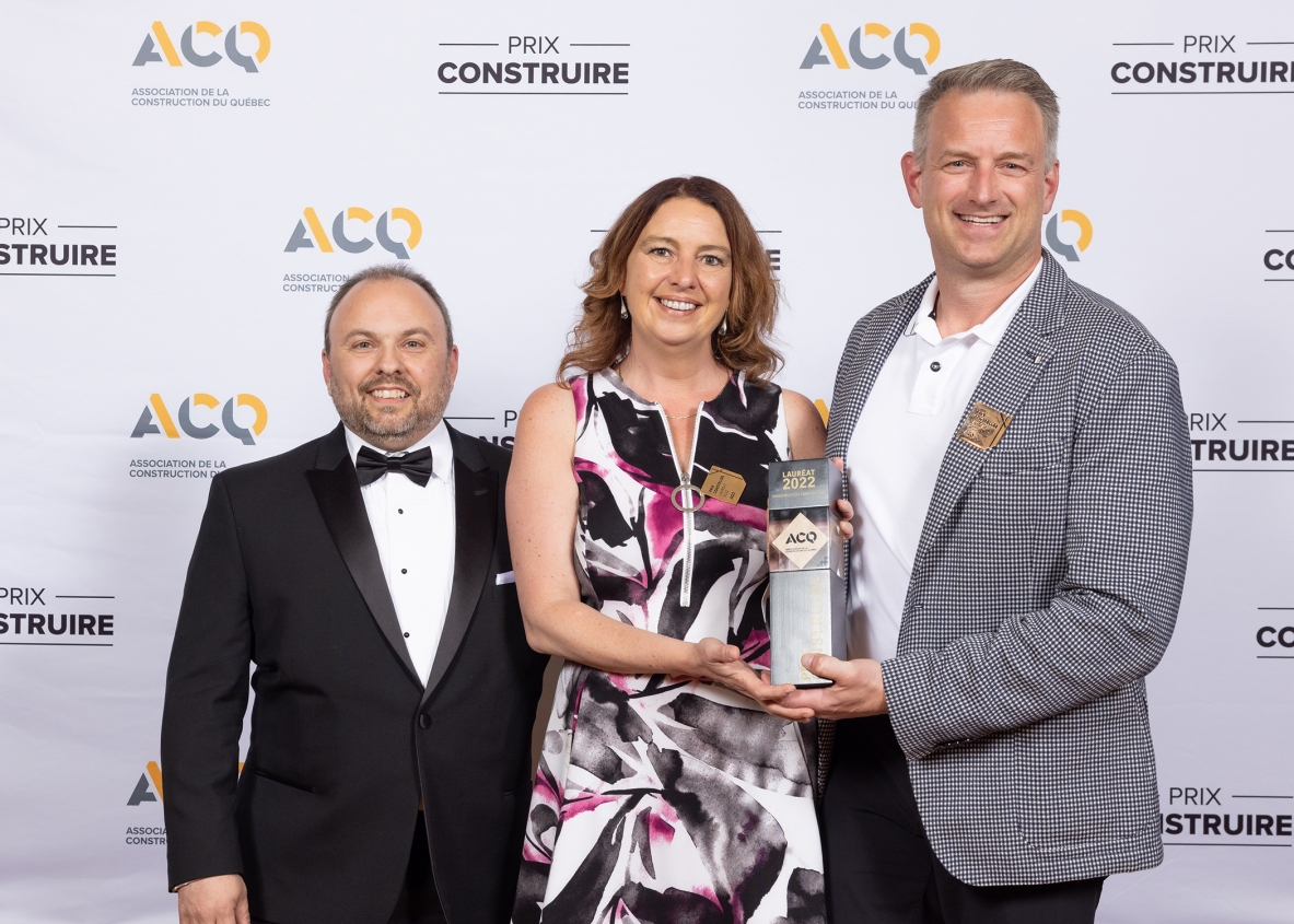 Construction Gératek, lauréate du Prix Construire ACQ 2022 en Estrie